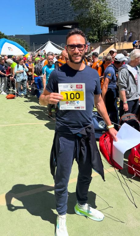 Una foto di Luca D'Ortona prima della gara