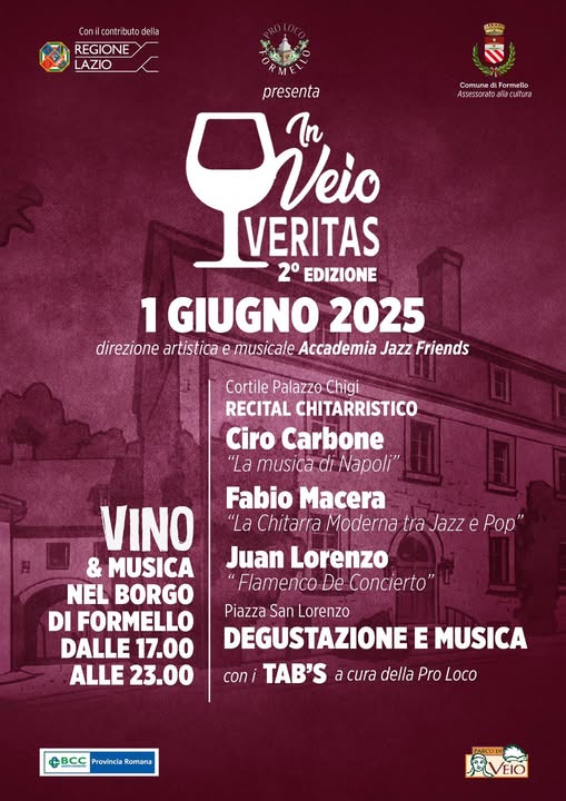 Formello - In Veio Veritas con degustazioni e musica dal vivo