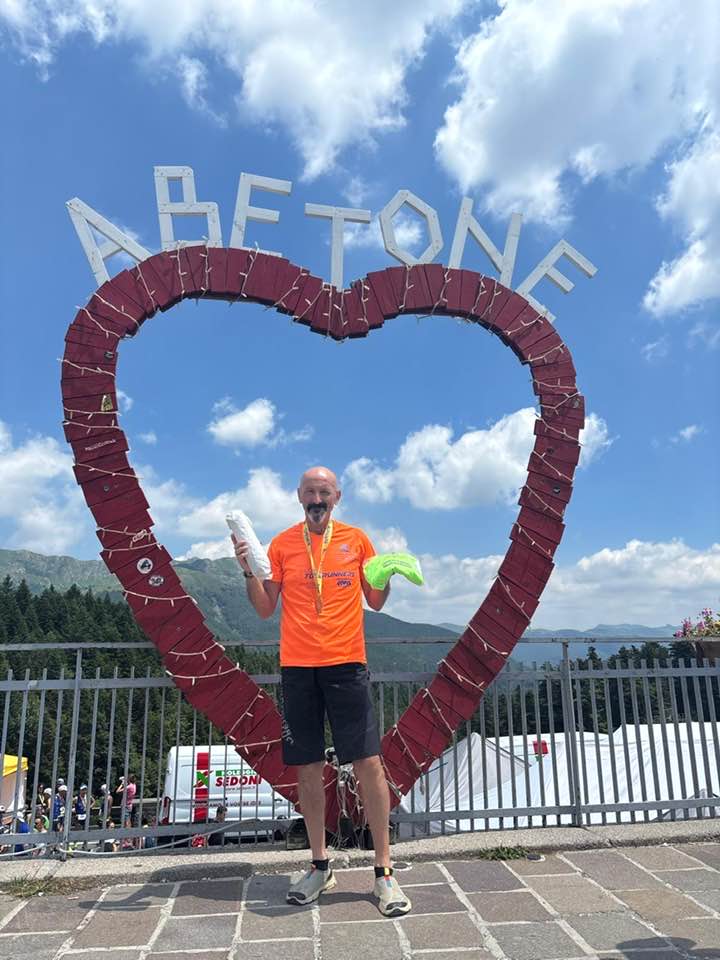 Gianni Giansante dei Top Runners Castelli Romani Pistoia-Abetone Ultramarathon