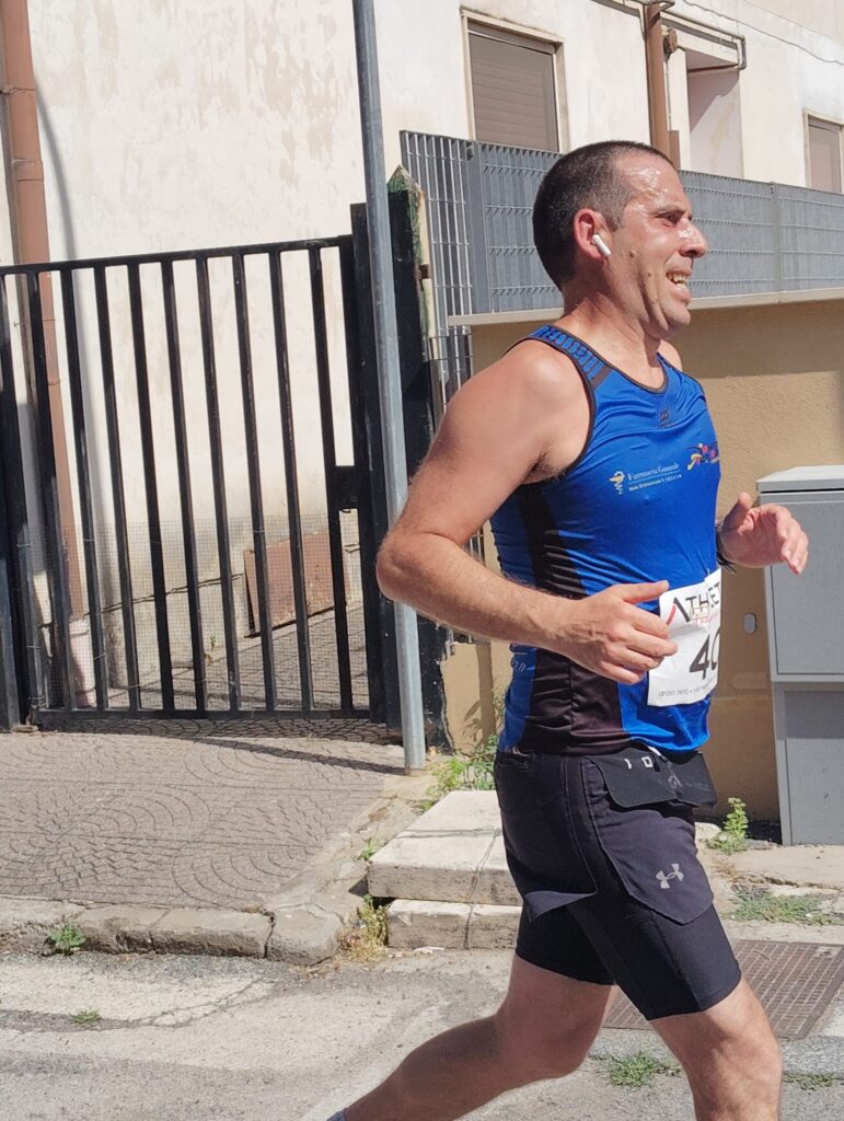 Tiziano Caliciotti durante la competizione