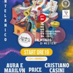 Locandina della Festa della Musica 2025 a Montelanico con artisti e orari dell’evento.