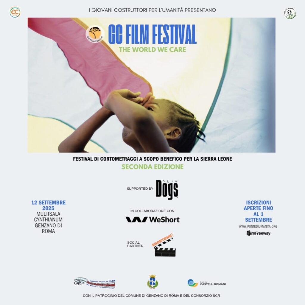 Locandina GC Film Festival 2025 Genzano di Roma cortometraggi solidali