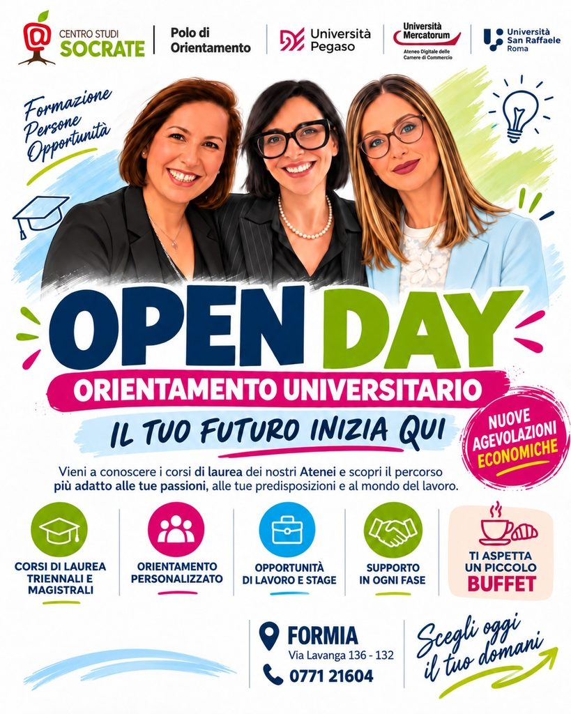 Orientamento universitario a Formia presso il Centro Studi Socrate