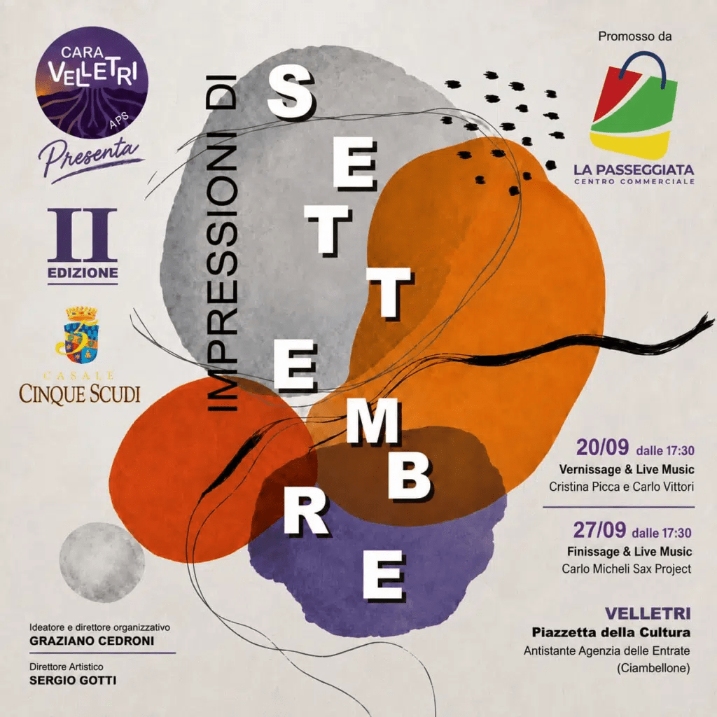 Velletri, arte e musica si incontrano nella seconda edizione di 'Impressioni di Settembre'