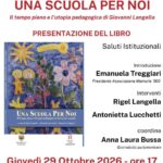 Velletri, presentazione del libro “Una scuola per noi”
